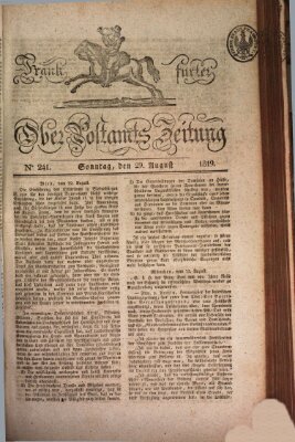 Frankfurter Ober-Post-Amts-Zeitung Sonntag 29. August 1819