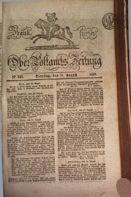 Frankfurter Ober-Post-Amts-Zeitung Dienstag 31. August 1819