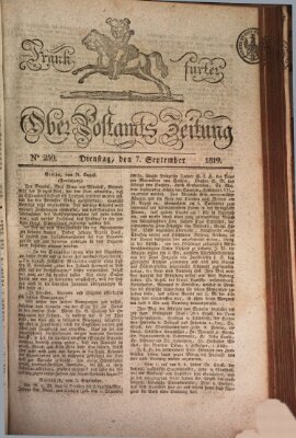 Frankfurter Ober-Post-Amts-Zeitung Dienstag 7. September 1819