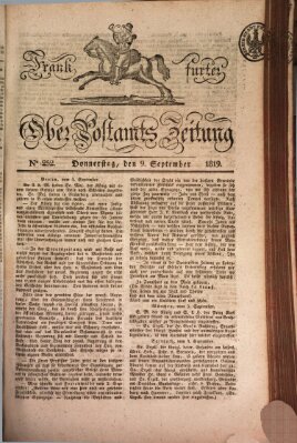 Frankfurter Ober-Post-Amts-Zeitung Donnerstag 9. September 1819