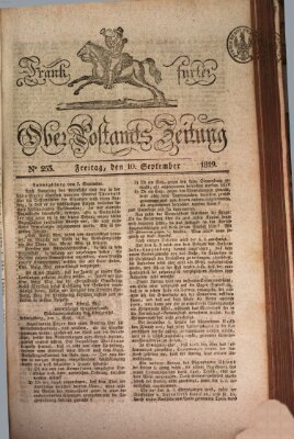 Frankfurter Ober-Post-Amts-Zeitung Freitag 10. September 1819