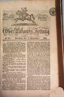 Frankfurter Ober-Post-Amts-Zeitung Dienstag 14. September 1819