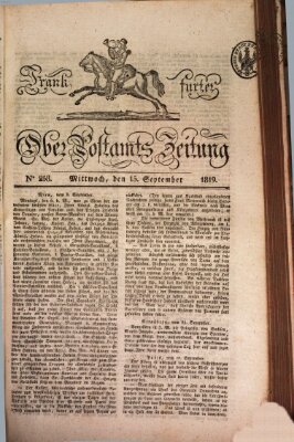 Frankfurter Ober-Post-Amts-Zeitung Mittwoch 15. September 1819