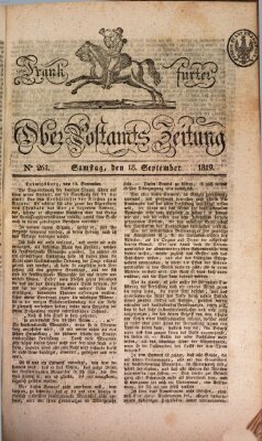 Frankfurter Ober-Post-Amts-Zeitung Samstag 18. September 1819