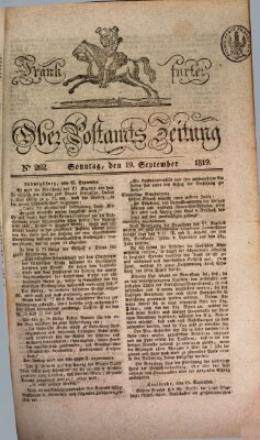 Frankfurter Ober-Post-Amts-Zeitung Sonntag 19. September 1819