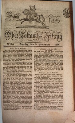 Frankfurter Ober-Post-Amts-Zeitung Dienstag 21. September 1819