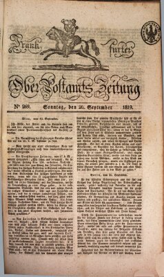 Frankfurter Ober-Post-Amts-Zeitung Sonntag 26. September 1819