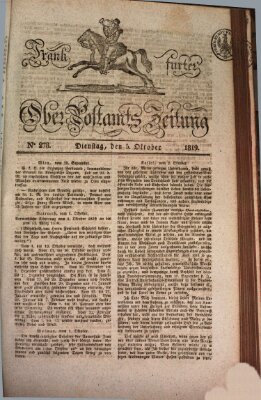 Frankfurter Ober-Post-Amts-Zeitung Dienstag 5. Oktober 1819