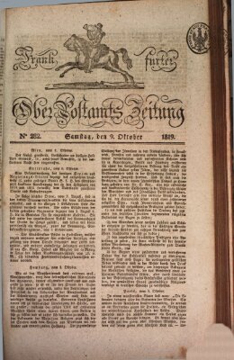 Frankfurter Ober-Post-Amts-Zeitung Samstag 9. Oktober 1819
