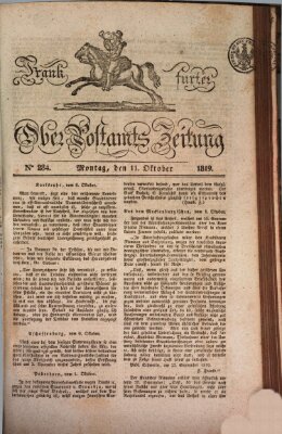 Frankfurter Ober-Post-Amts-Zeitung Montag 11. Oktober 1819