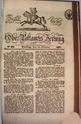 Frankfurter Ober-Post-Amts-Zeitung Dienstag 12. Oktober 1819