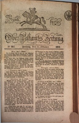 Frankfurter Ober-Post-Amts-Zeitung Freitag 15. Oktober 1819