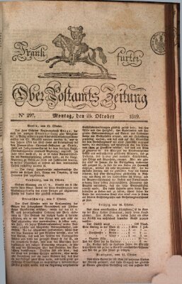 Frankfurter Ober-Post-Amts-Zeitung Montag 25. Oktober 1819