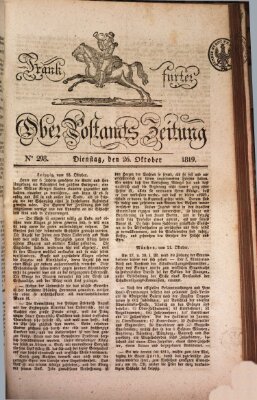 Frankfurter Ober-Post-Amts-Zeitung Dienstag 26. Oktober 1819