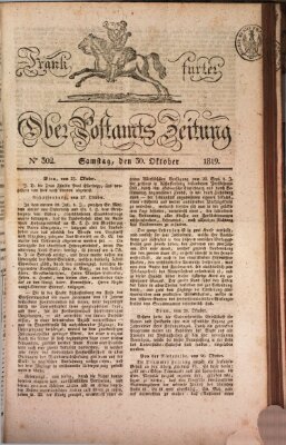 Frankfurter Ober-Post-Amts-Zeitung Samstag 30. Oktober 1819