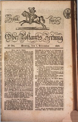 Frankfurter Ober-Post-Amts-Zeitung Montag 1. November 1819