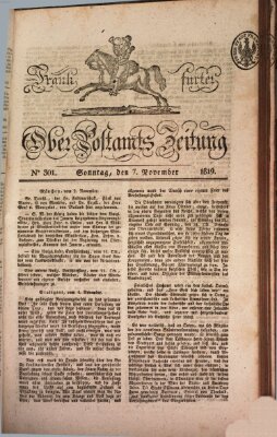 Frankfurter Ober-Post-Amts-Zeitung Sonntag 7. November 1819