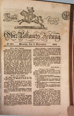 Frankfurter Ober-Post-Amts-Zeitung Montag 8. November 1819