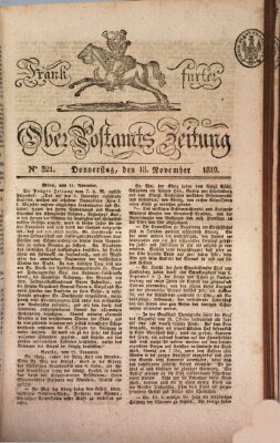 Frankfurter Ober-Post-Amts-Zeitung Donnerstag 18. November 1819