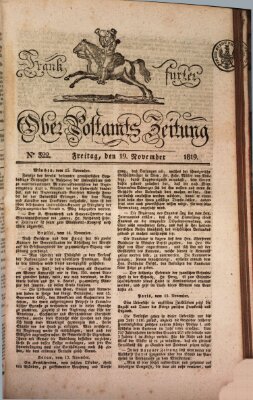 Frankfurter Ober-Post-Amts-Zeitung Freitag 19. November 1819