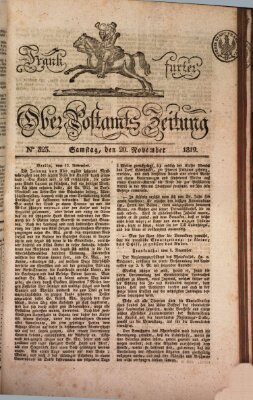 Frankfurter Ober-Post-Amts-Zeitung Samstag 20. November 1819