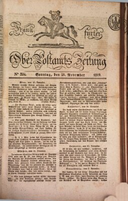 Frankfurter Ober-Post-Amts-Zeitung Sonntag 21. November 1819