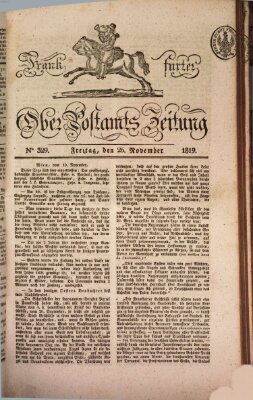 Frankfurter Ober-Post-Amts-Zeitung Freitag 26. November 1819