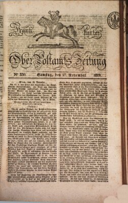 Frankfurter Ober-Post-Amts-Zeitung Samstag 27. November 1819