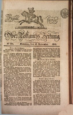 Frankfurter Ober-Post-Amts-Zeitung Sonntag 28. November 1819