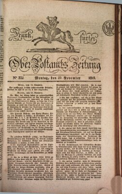 Frankfurter Ober-Post-Amts-Zeitung Montag 29. November 1819