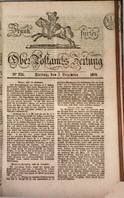 Frankfurter Ober-Post-Amts-Zeitung Freitag 3. Dezember 1819