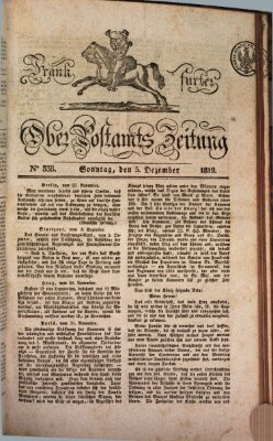 Frankfurter Ober-Post-Amts-Zeitung Sonntag 5. Dezember 1819