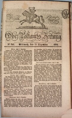 Frankfurter Ober-Post-Amts-Zeitung Mittwoch 15. Dezember 1819