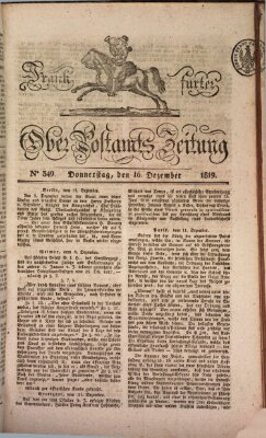 Frankfurter Ober-Post-Amts-Zeitung Donnerstag 16. Dezember 1819