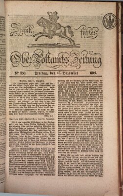 Frankfurter Ober-Post-Amts-Zeitung Freitag 17. Dezember 1819