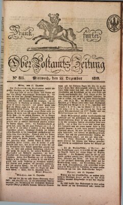 Frankfurter Ober-Post-Amts-Zeitung Mittwoch 22. Dezember 1819