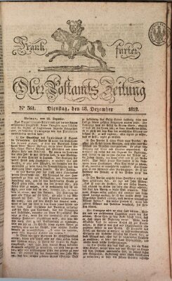 Frankfurter Ober-Post-Amts-Zeitung Dienstag 28. Dezember 1819