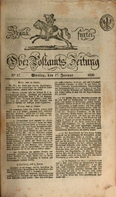 Frankfurter Ober-Post-Amts-Zeitung Montag 17. Januar 1820