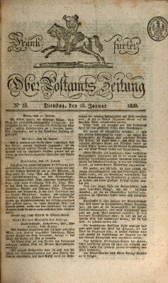 Frankfurter Ober-Post-Amts-Zeitung Dienstag 18. Januar 1820