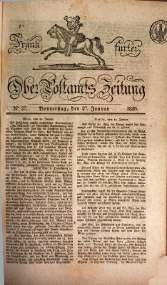 Frankfurter Ober-Post-Amts-Zeitung Donnerstag 27. Januar 1820