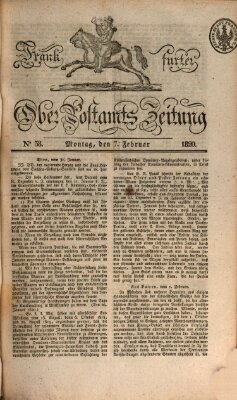 Frankfurter Ober-Post-Amts-Zeitung Montag 7. Februar 1820