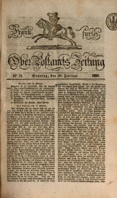 Frankfurter Ober-Post-Amts-Zeitung Sonntag 20. Februar 1820