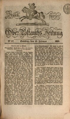 Frankfurter Ober-Post-Amts-Zeitung Samstag 26. Februar 1820