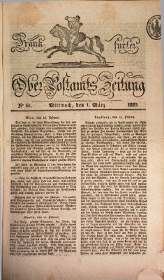 Frankfurter Ober-Post-Amts-Zeitung Mittwoch 1. März 1820