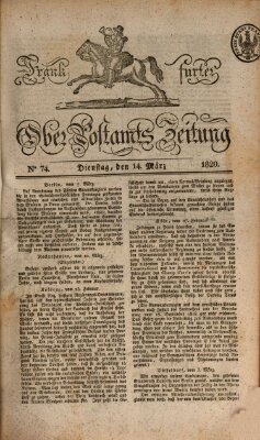 Frankfurter Ober-Post-Amts-Zeitung Dienstag 14. März 1820