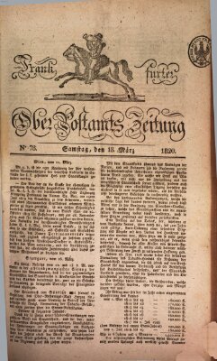 Frankfurter Ober-Post-Amts-Zeitung Samstag 18. März 1820