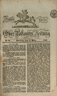 Frankfurter Ober-Post-Amts-Zeitung Sonntag 19. März 1820