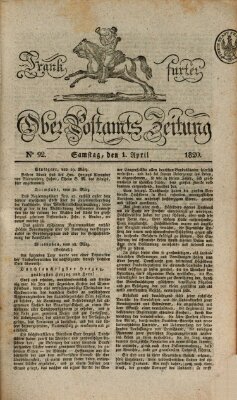 Frankfurter Ober-Post-Amts-Zeitung Samstag 1. April 1820