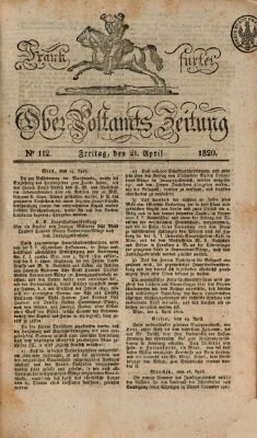 Frankfurter Ober-Post-Amts-Zeitung Freitag 21. April 1820