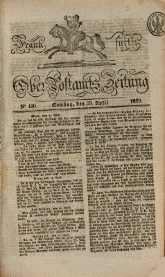 Frankfurter Ober-Post-Amts-Zeitung Samstag 29. April 1820